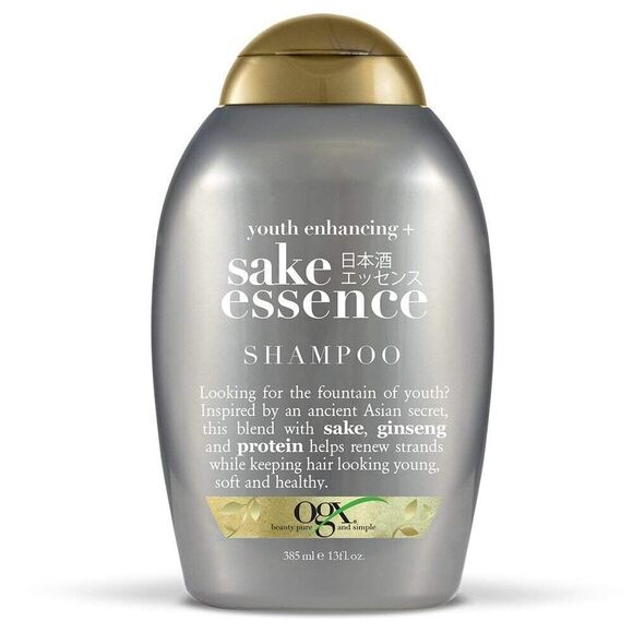 OGX Beauty Pure and Simple Youth Enhancing+ Sake Essence Shampoo 13 fl oz New - Picture 1 of 3